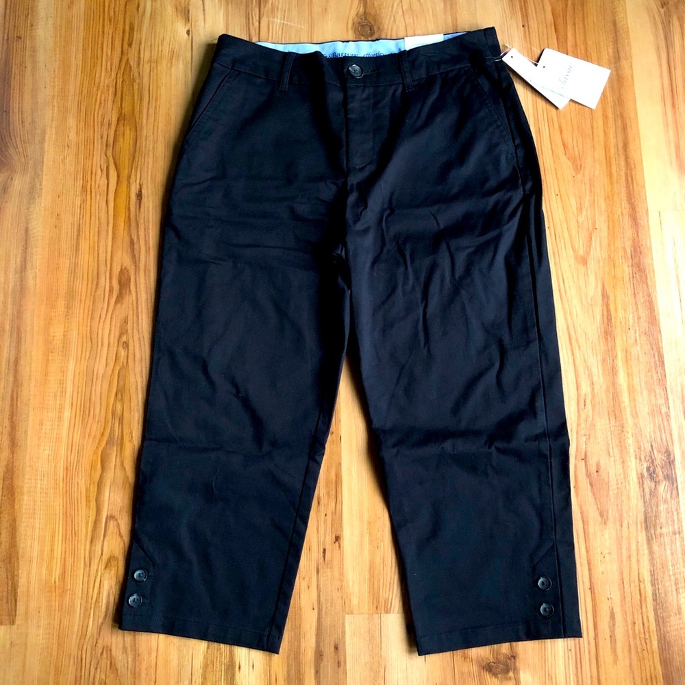 NEW CROFT & BARROW Capri Pants Black Size 4 Women’s